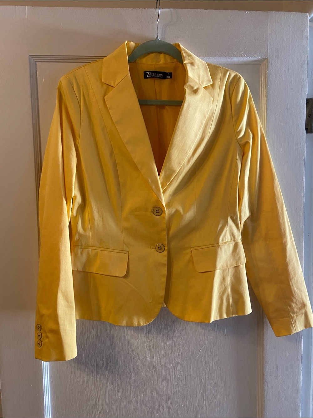 NYC & Company Yellow Women's Tailored Blazer Jacket